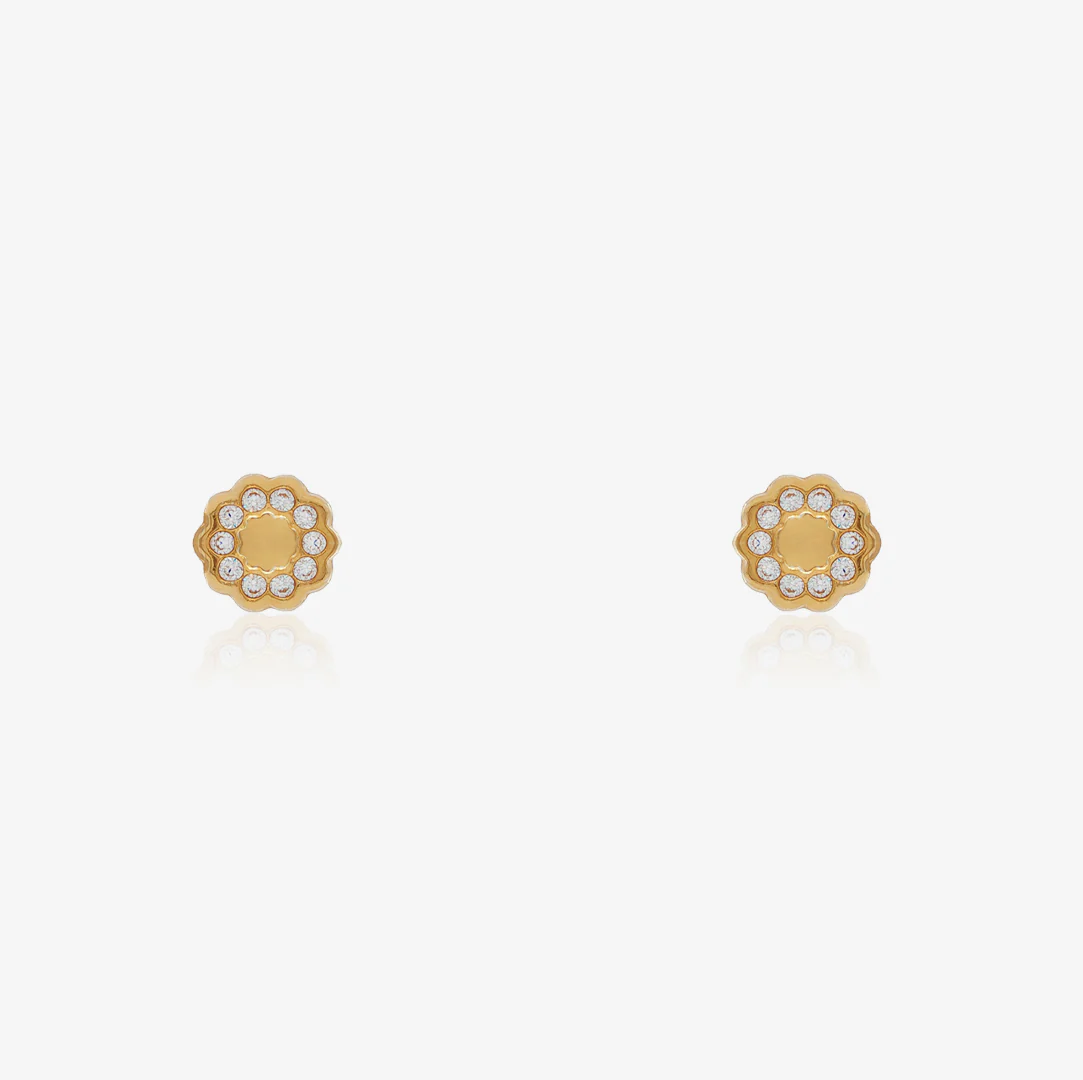 Pendientes Piedras Flor