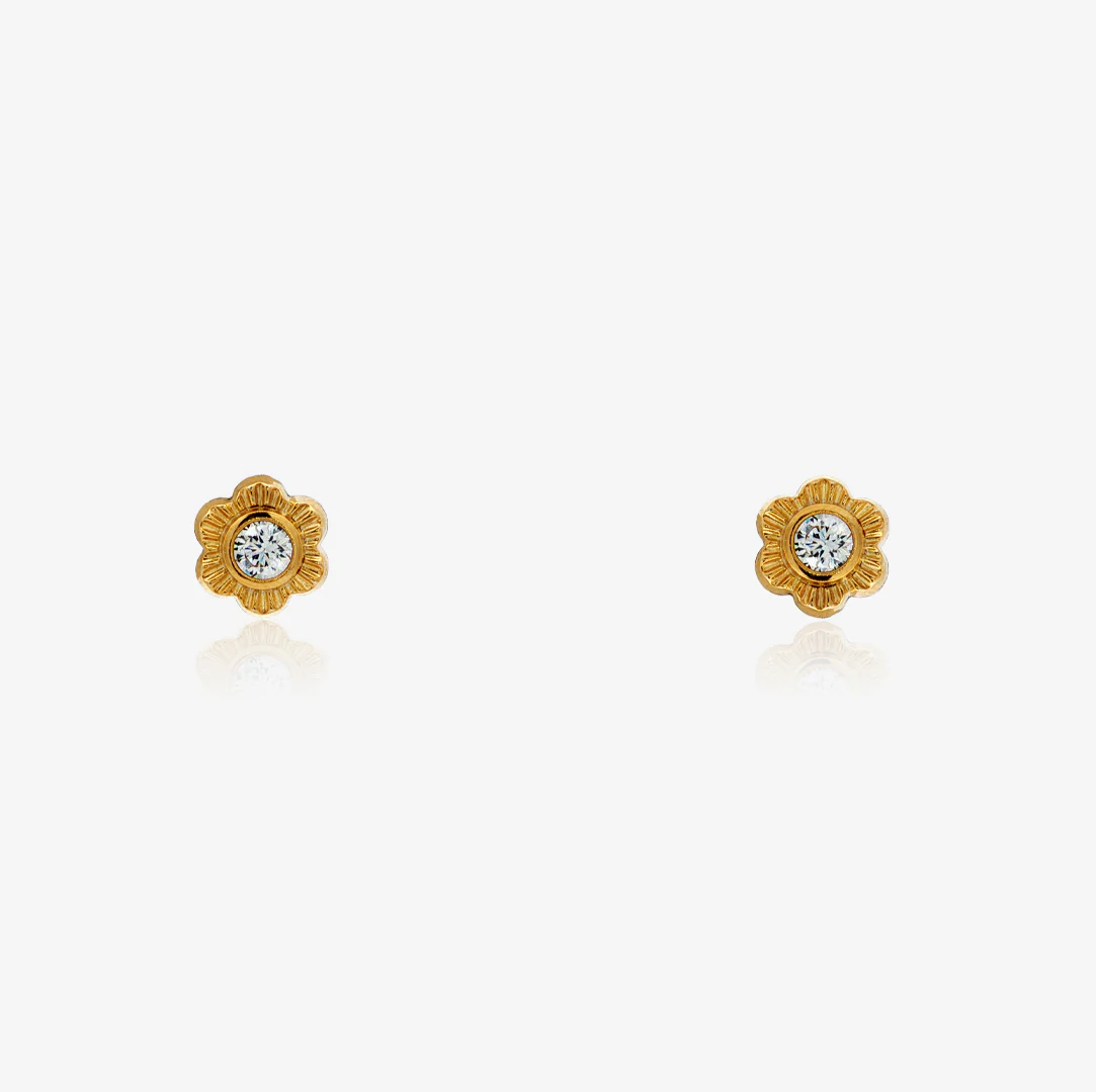 Pendientes Piedras Flor