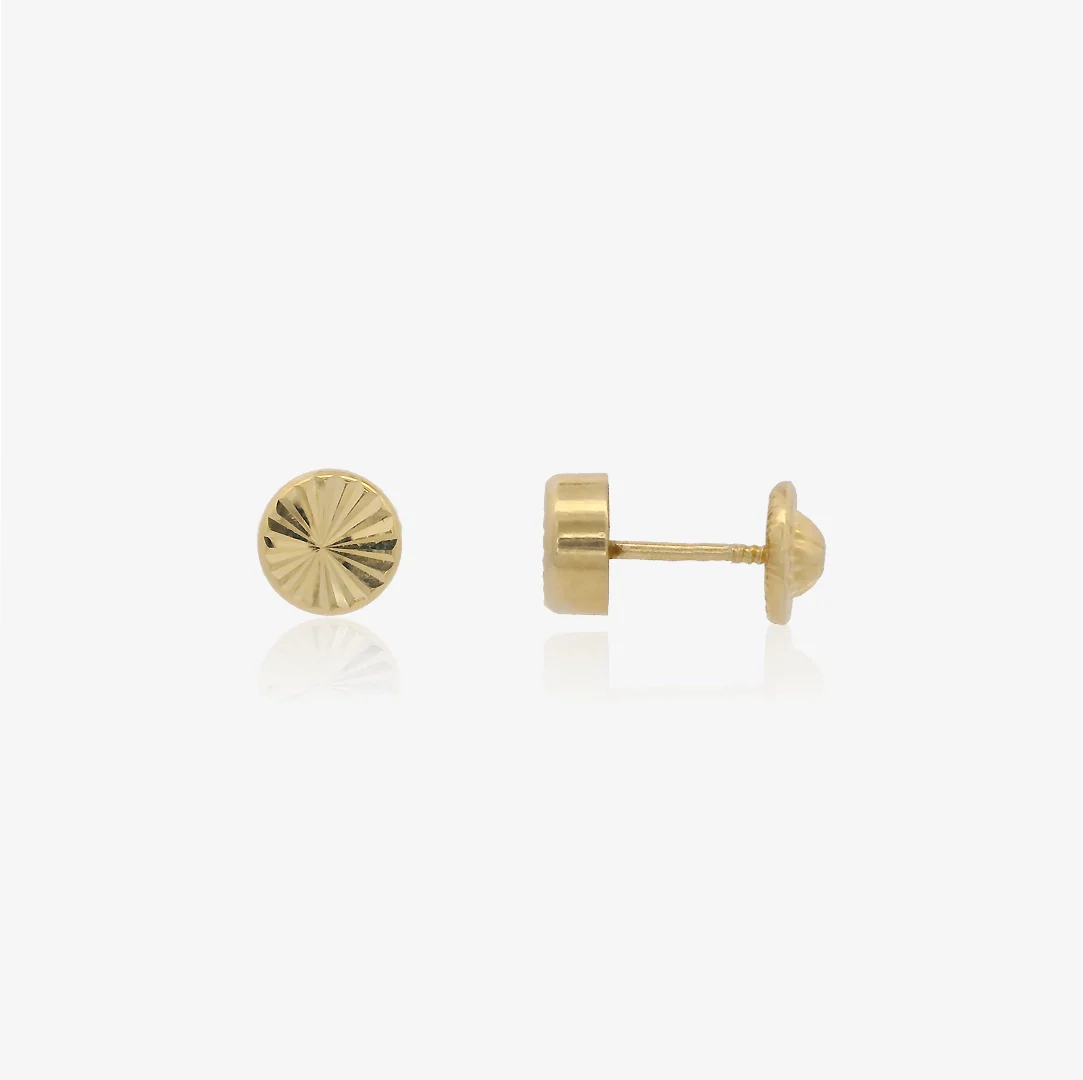 Pendientes Redondo Tallado - Image 2