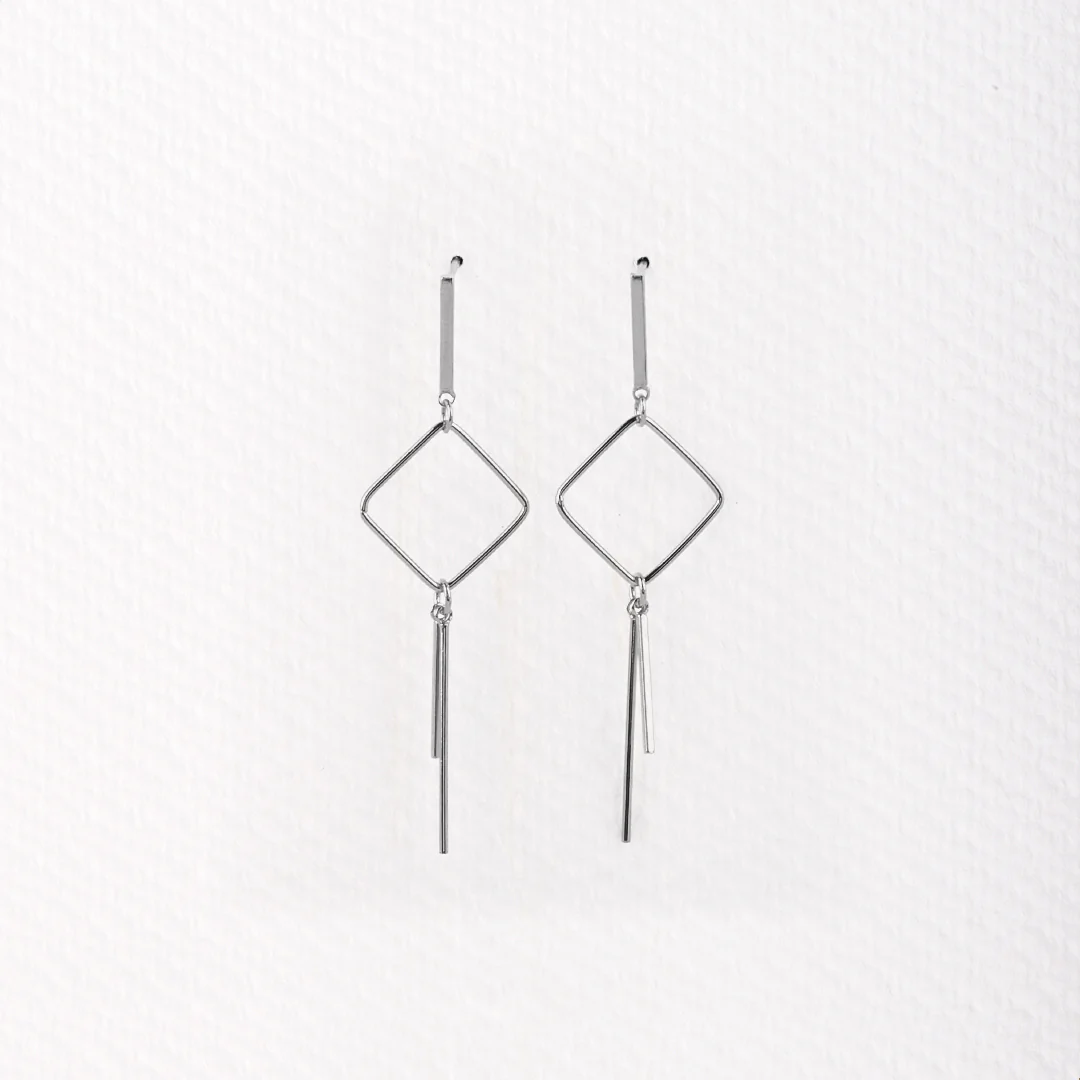 Pendientes Rombos Largos - Image 4