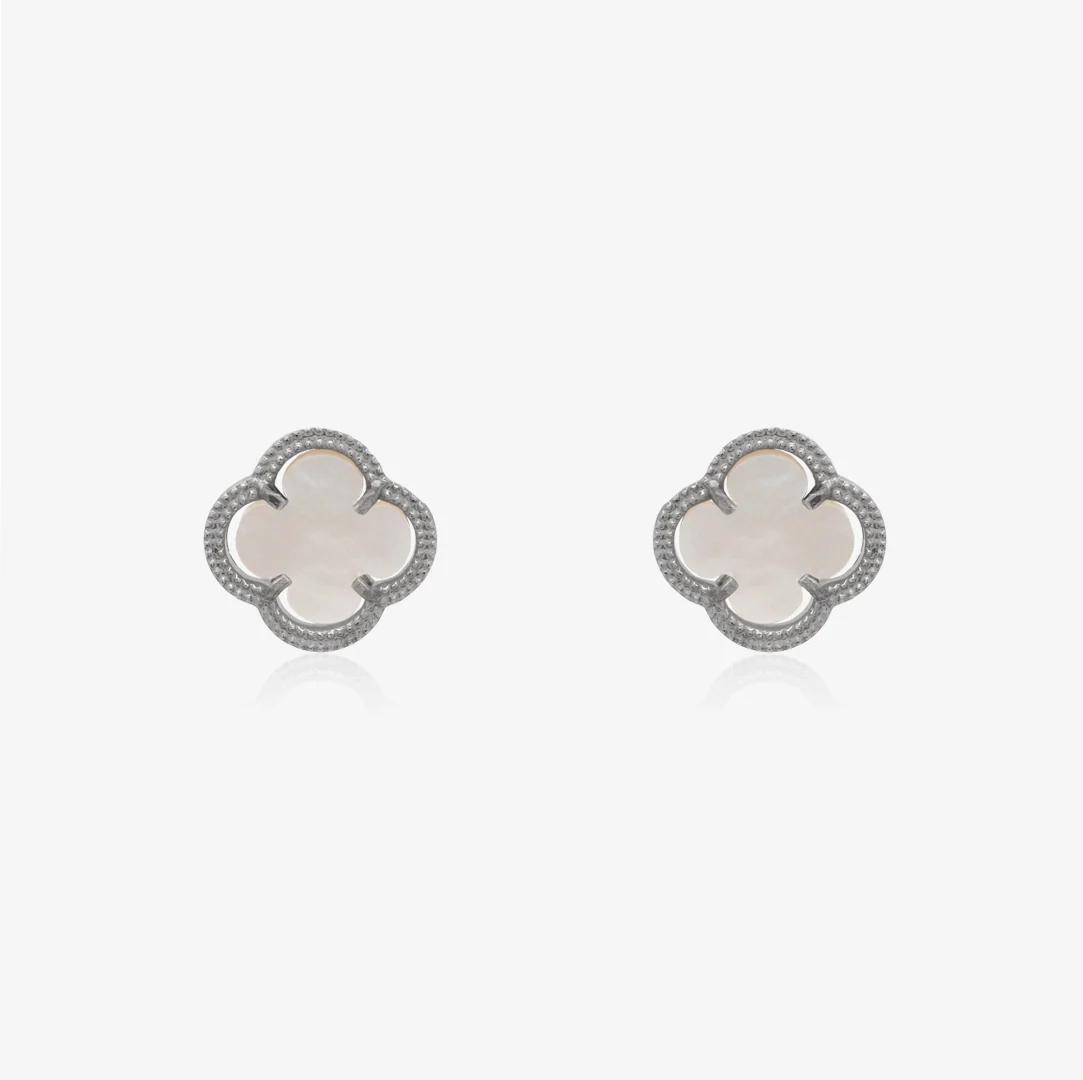 Pendientes Trebol Nacar