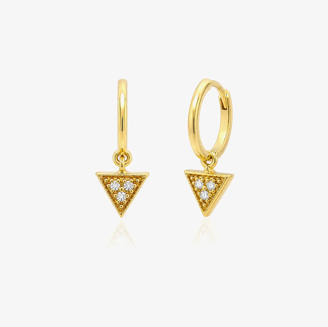 Pendientes Triangulo diamantes - Image 3
