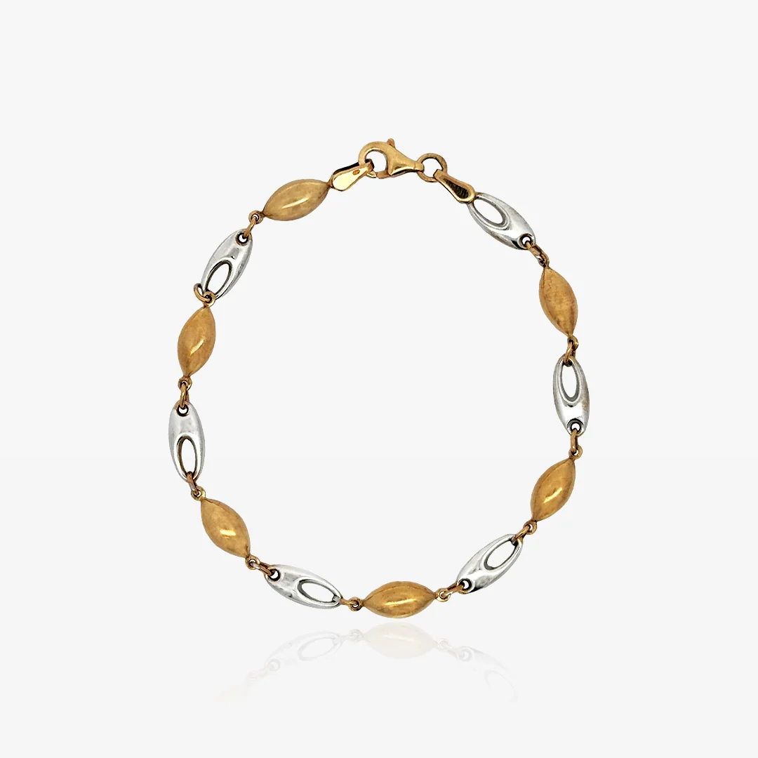 Pulsera Bicolor Ovales