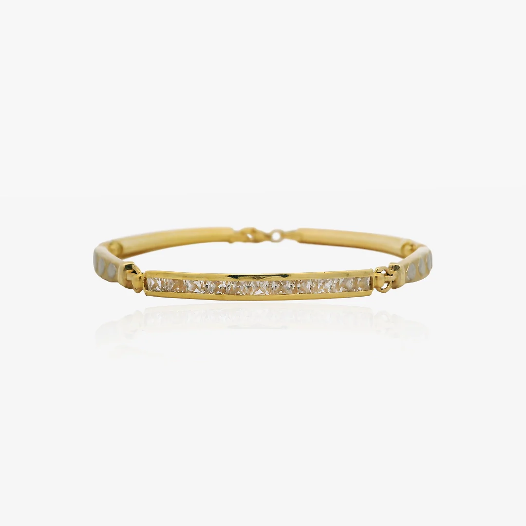 PULSERA BICOLOR ROMBOS