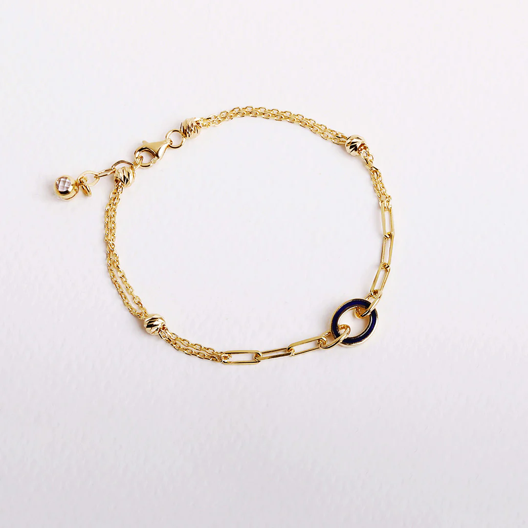 Pulsera Esmalte Azul Oval - Image 3