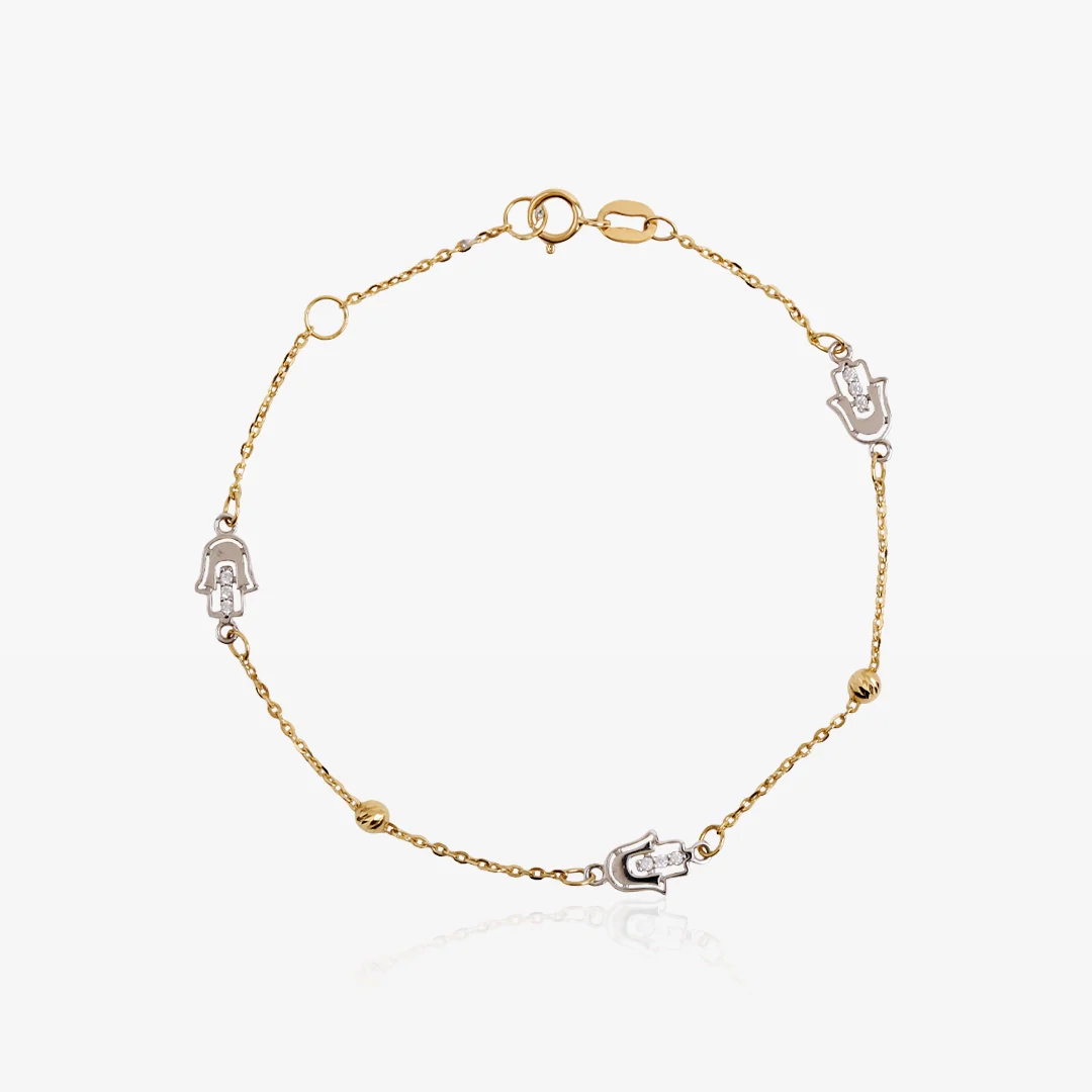 Pulsera MANO FÁTIMA bicolor