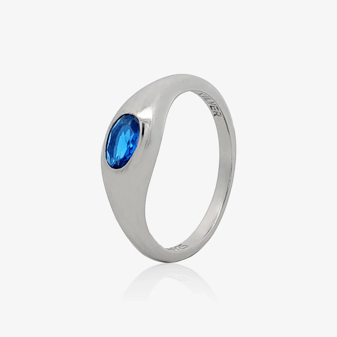 Anillo piedra Azul Luxilver - Image 2